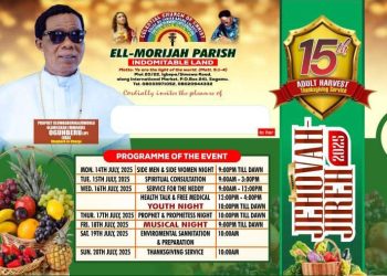 HARVEST OF JEHOVAH JIREH AT CCC ELL-MORIJAH PARISH, SAGAMU! VSE OGUNBERU INVITES ALL