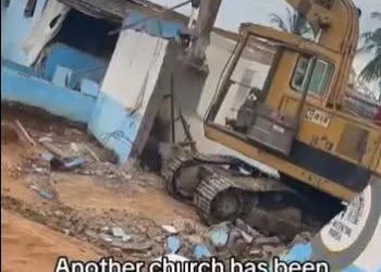 LAGOS STATE GOVERNMENT DEMOLISHES CCC PARISHES BUILT UNDER HIGH-TENSION POWER LINES.