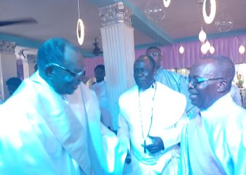 M/S/E NUNAYON, A/M/S/E FESOJAYE & V/S/E KIKI CELEBRATE V/S/E OGUNREMI AT HIS 82ND BIRTHDAY THANKSGIVING