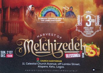 CCC GLORIOUS THRONE OF GOD & THE LAMB SANCTUARY MARKS 3 GLORIOUS YEARS, ANNOUNCES HARVEST OF MELCHIZEDEK BLESSING 2025