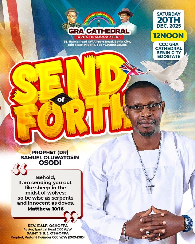 VSE OSODI TO BE CELEBRATED! CCC GRA BENIN CITY HONOURS A SHEPHERD OF EXCEPTIONAL STEWARDSHIP