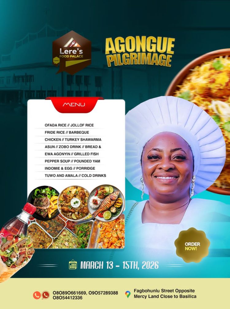 ENJOY DELICIOUS MEALS AT LERE’S FOOD PALACE DURING IMEKO AGONGUE & ANOINTING EXERCISE!