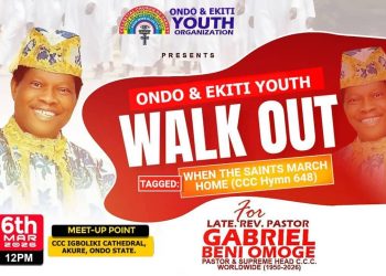 CCC NIGERIA DIOCESE YOUTH TO STAGE NATIONWIDE TRIBUTE WALK FOR LATE REV. PASTOR BENI OMOGE