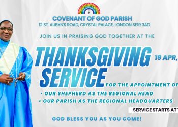 JOY IN LONDON AS CCC COVENANT OF GOD PARISH CELEBRATES REGIONAL APPOINTMENT OF VSE MAFORIKAN