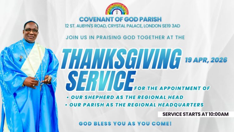 JOY IN LONDON AS CCC COVENANT OF GOD PARISH CELEBRATES REGIONAL APPOINTMENT OF VSE MAFORIKAN