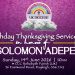 BIG TRUMPET FOR AMSE SOLOMON ADEPETU AT 80: FROM TO LONDON, A LEGACY OF FAITHFUL IN CCC
