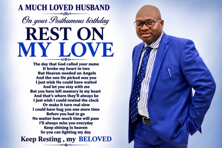 M/C ADEWUNMI OLAREWAJU PENS HEARTFELT TRIBUTE TO LATE HUSBAND, PIUS OLAREWAJU, ON HIS POSTHUMOUS BIRTHDAY