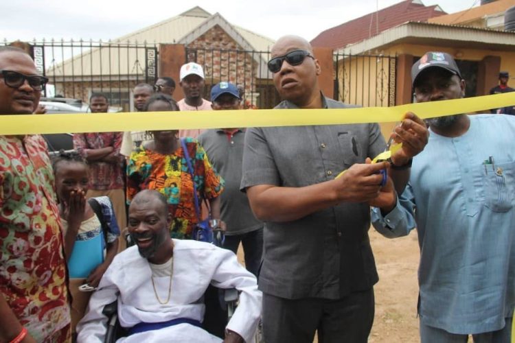 GOVERNOR MAKINDE GIFTS PHYSICALLY CHALLENGED CCC MEMBER, PROPHET OLUWADAISI CHESIRE, HOUSE KEYS AND WHEELCHAIR