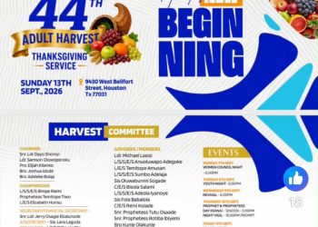 “HARVEST OF NEW BEGINNING”: CCC ILERI OLUWA PARISH HOUSTON, TEXAS, USA MARKS 44TH ADULT HARVEST