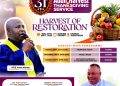 31ST ADULT HARVEST: CCC COMFORTER PARISH LOS ANGELES, USA DECLARES SEASON OF RESTORATION