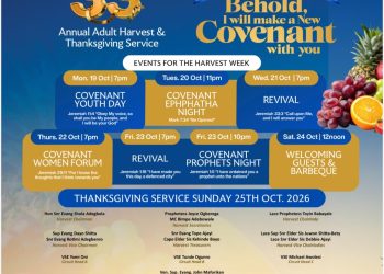 “BEHOLD, I WILL MAKE A NEW COVENANT WITH YOU” — CCC COVENANT OF GOD PARISH, LONDON PREPARES FOR GRAND HARVEST