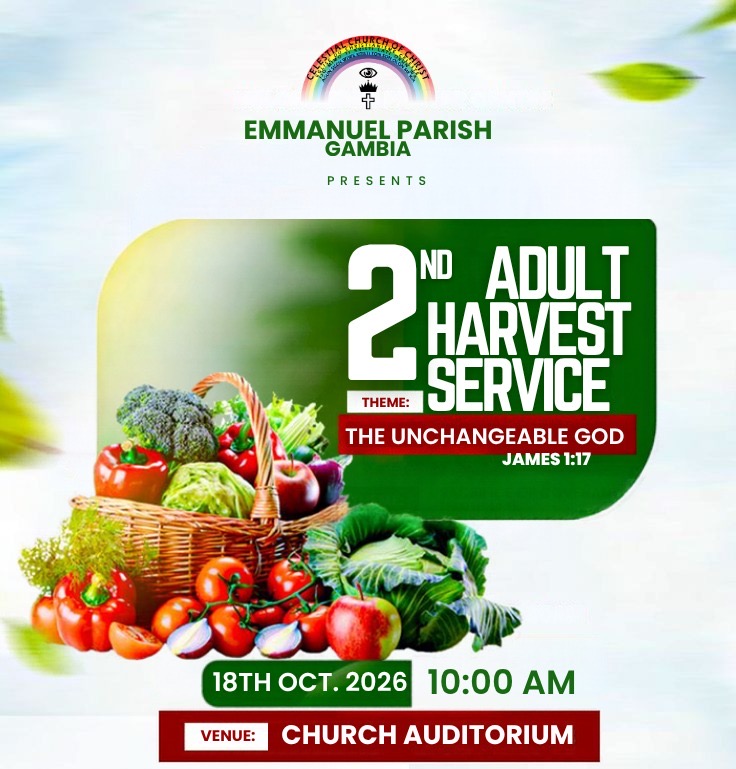 VSE KUKOYI, CONGREGATION PREPARE FOR 2ND ADULT HARVEST AT CCC EMMANUEL PARISH, GAMBIA